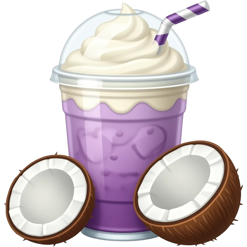 Hot Ube Coconut Latte emoji