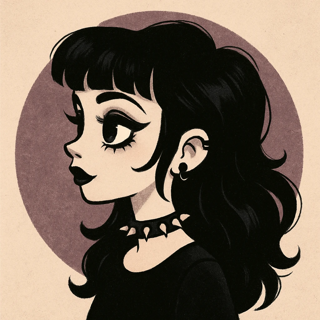 cute goth  profile girl art emoji