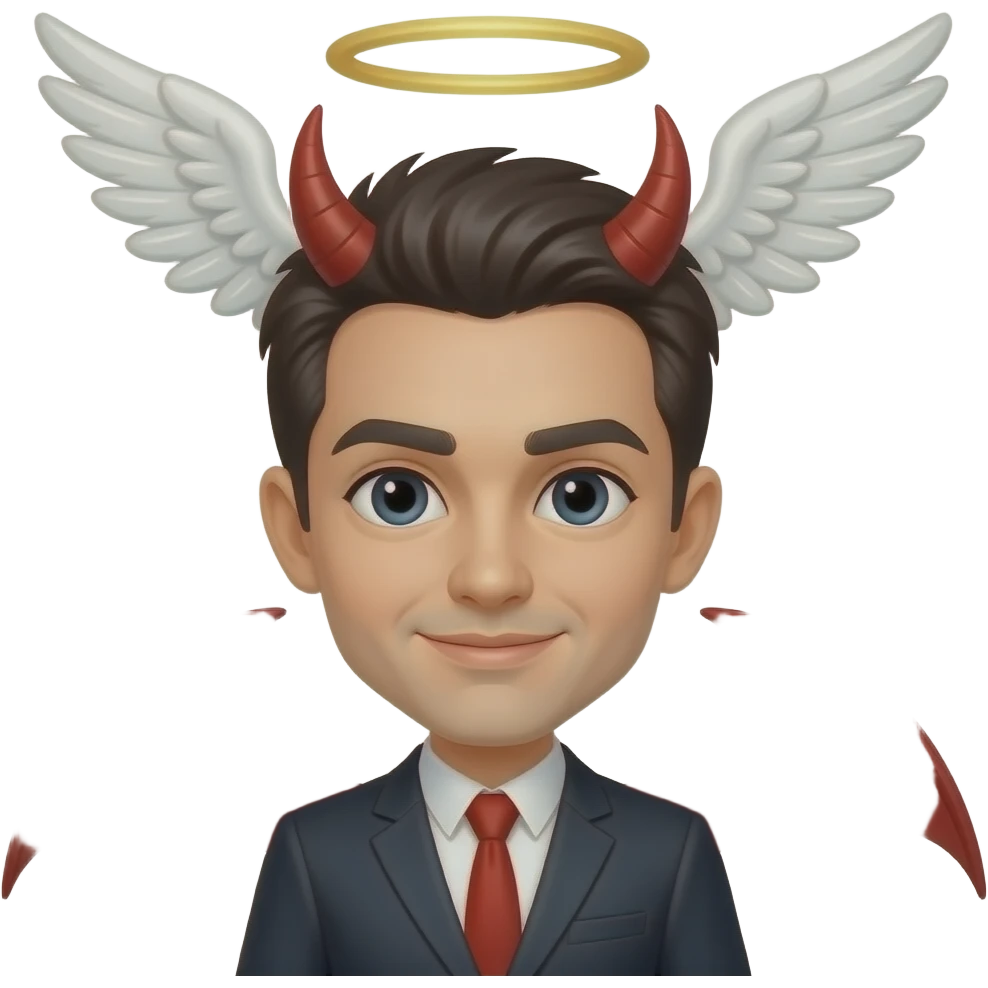 ANGEL Y DEMONIO ENCIMA emoji