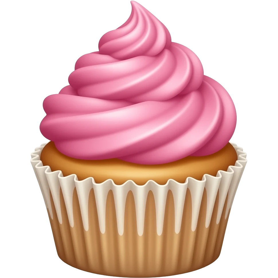Cupcake with pink icing emoji