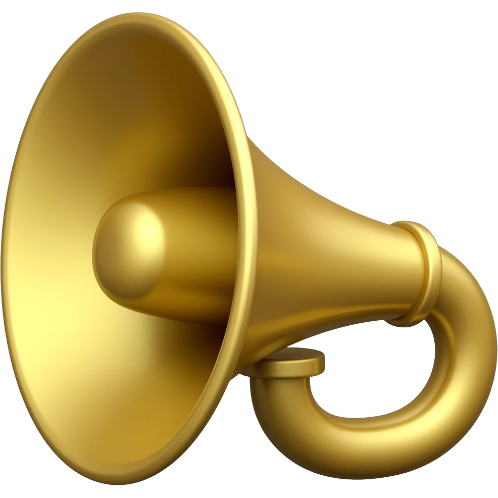 klaxon avec une boule au bout du bec de la bouche emoji