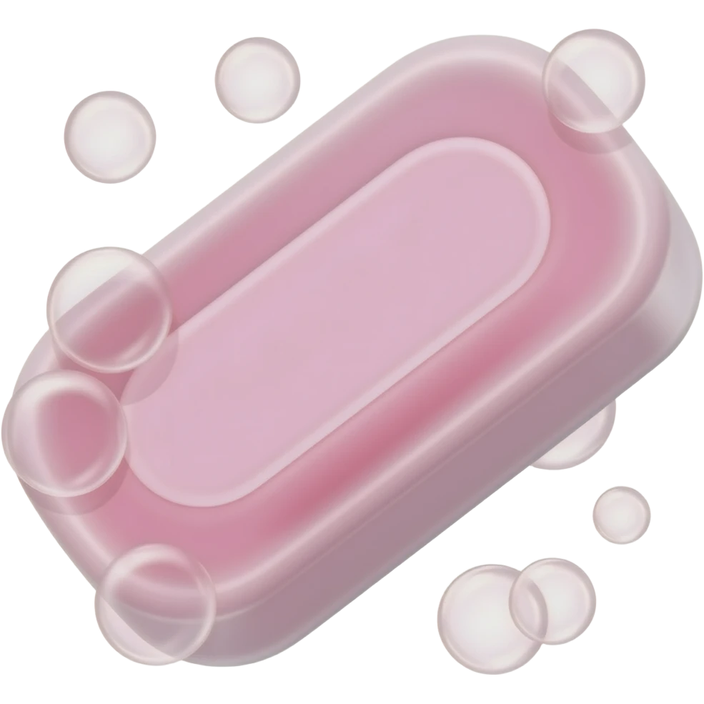 make it look like 🧼 but pink with bubbles emoji