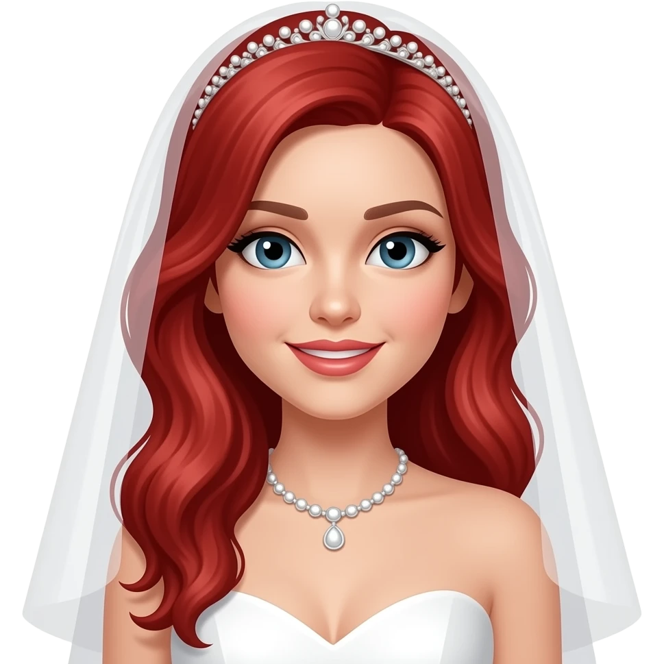 Bride with red hair emoji