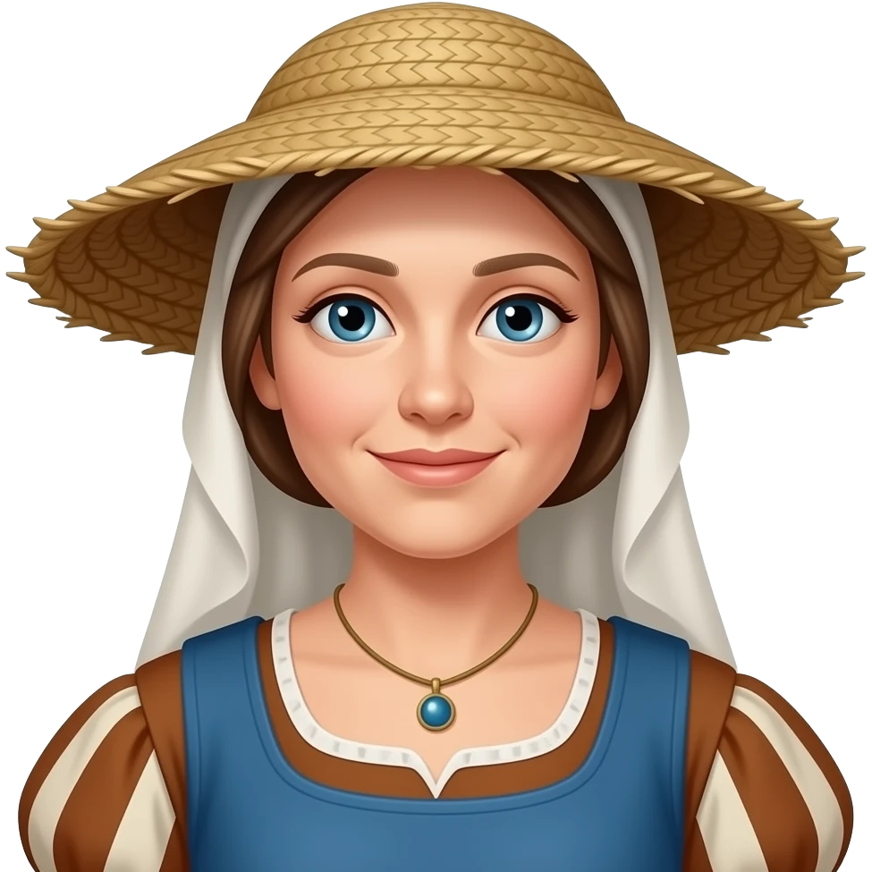 medieval farmer woman emoji