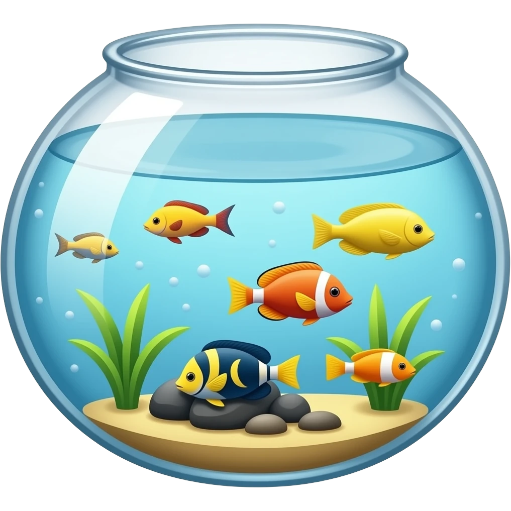 fish tank in a glass up emoji