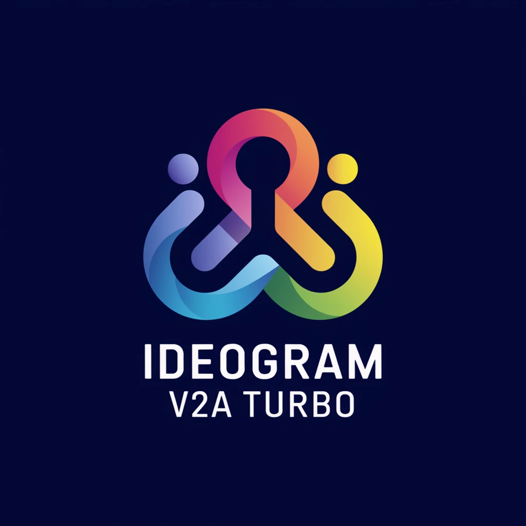 make a colorful logo of only text "Ideogram V2a Turbo" emoji