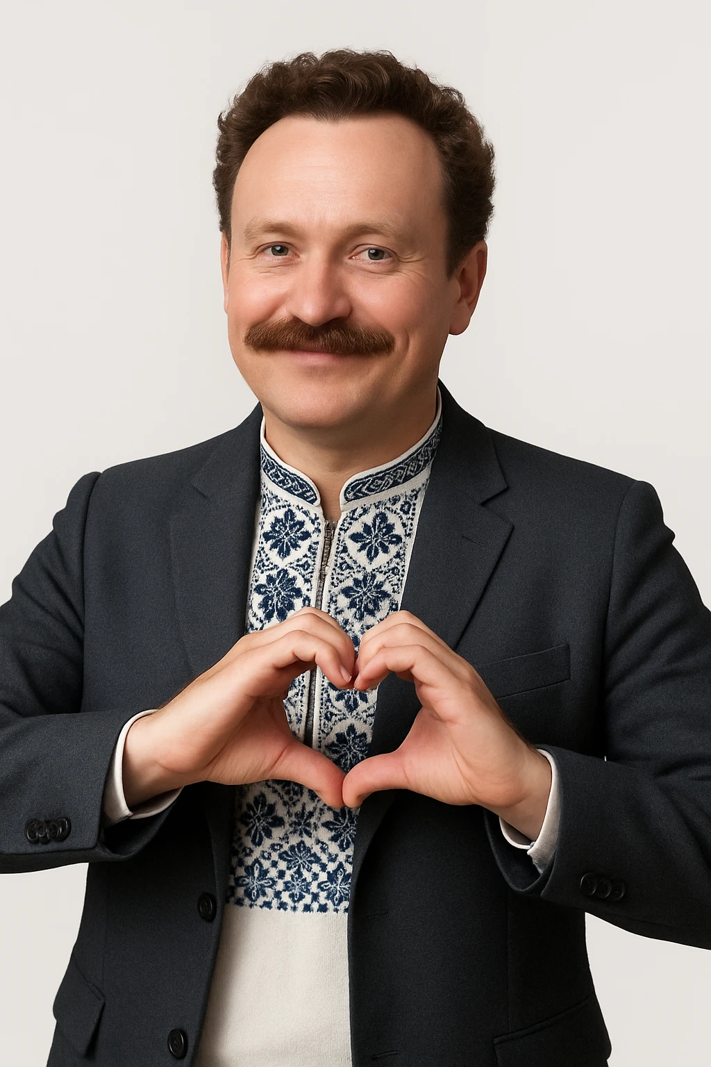 man heart shaped hands emoji