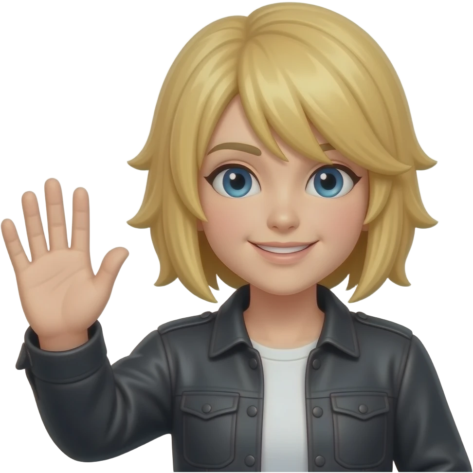 Bladee waving hand emoji