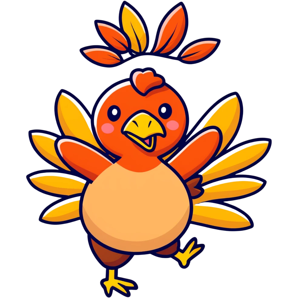 Dancing turkey emoji