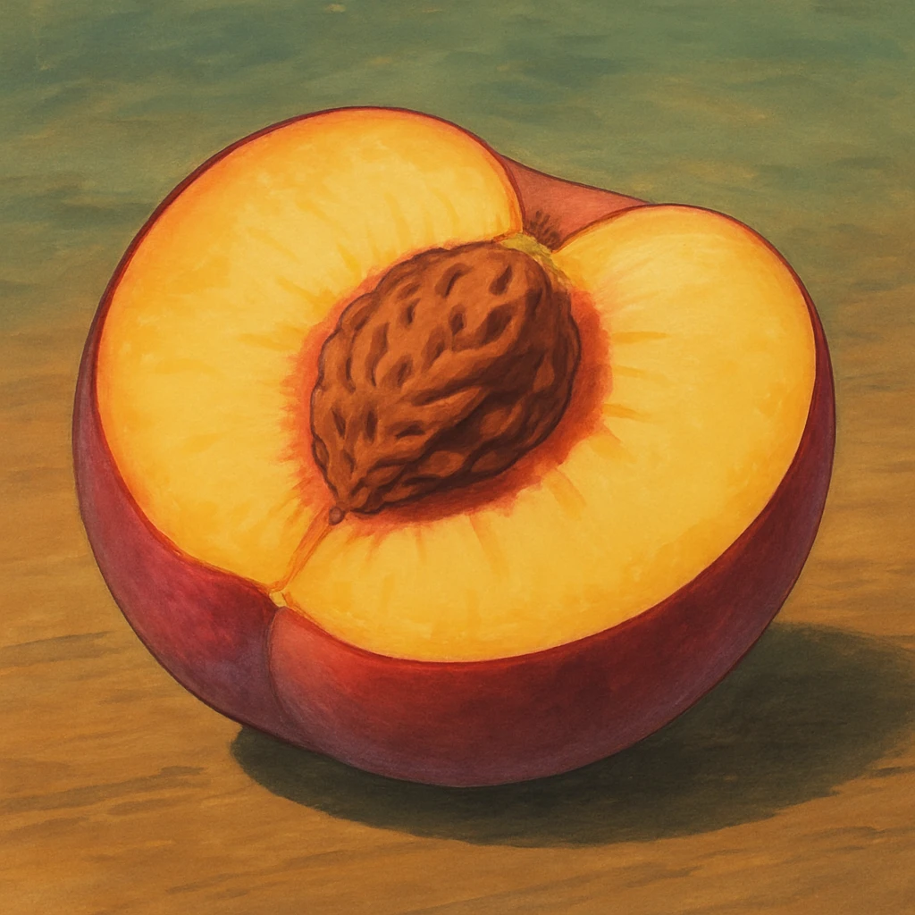 nectarine half emoji