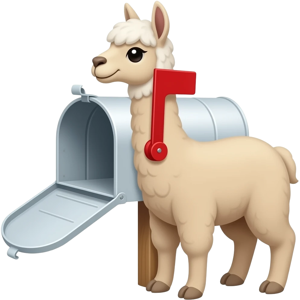 llama in a mailbox emoji