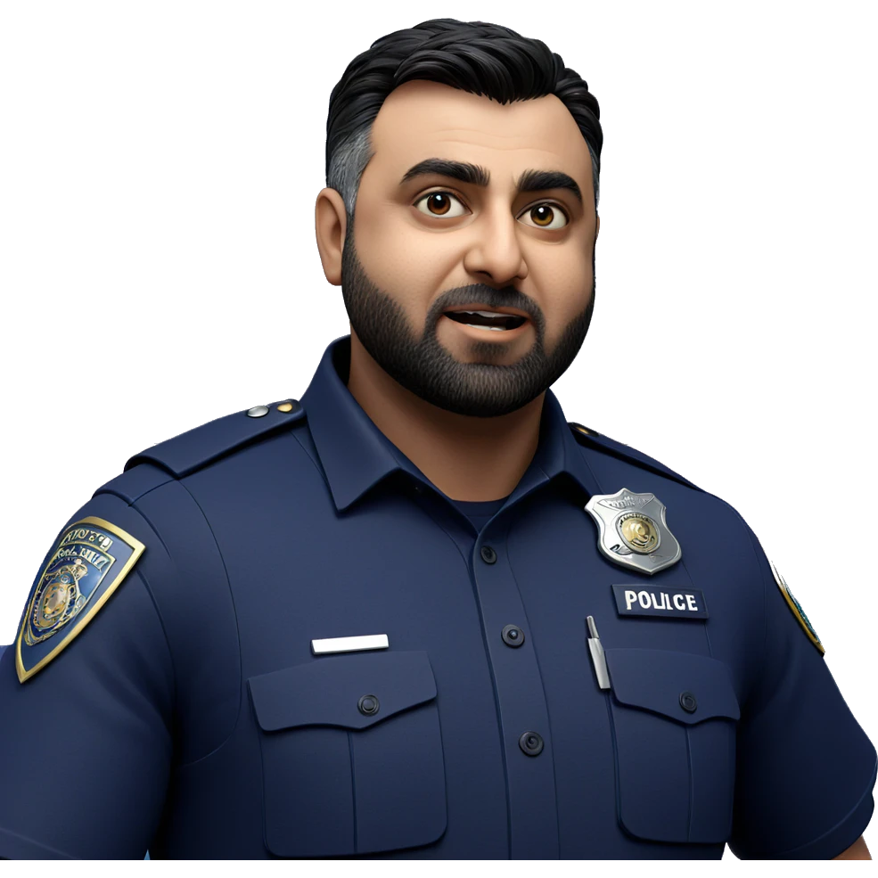 police officer portrait close up emoji