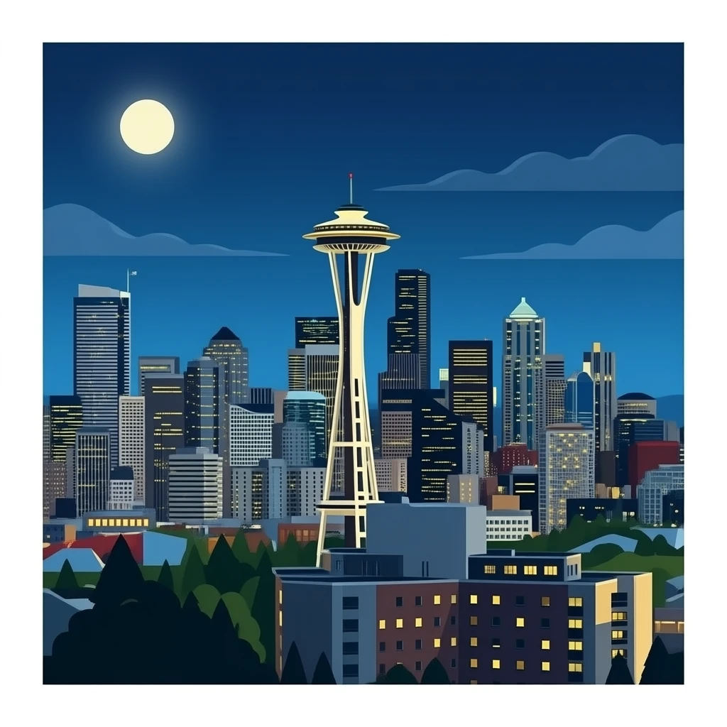 Seattle midnight emoji