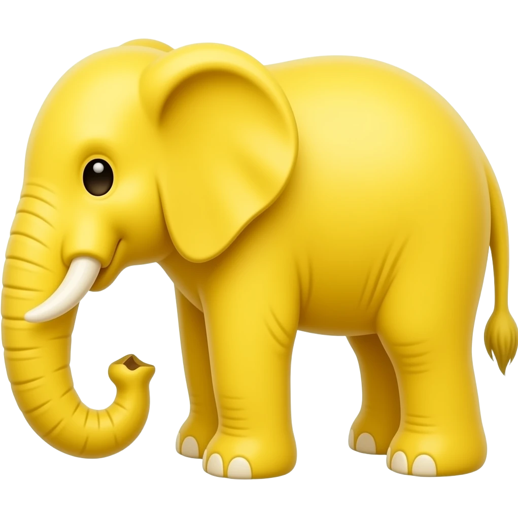 elephant made of banana body head all looks like banana emoji
