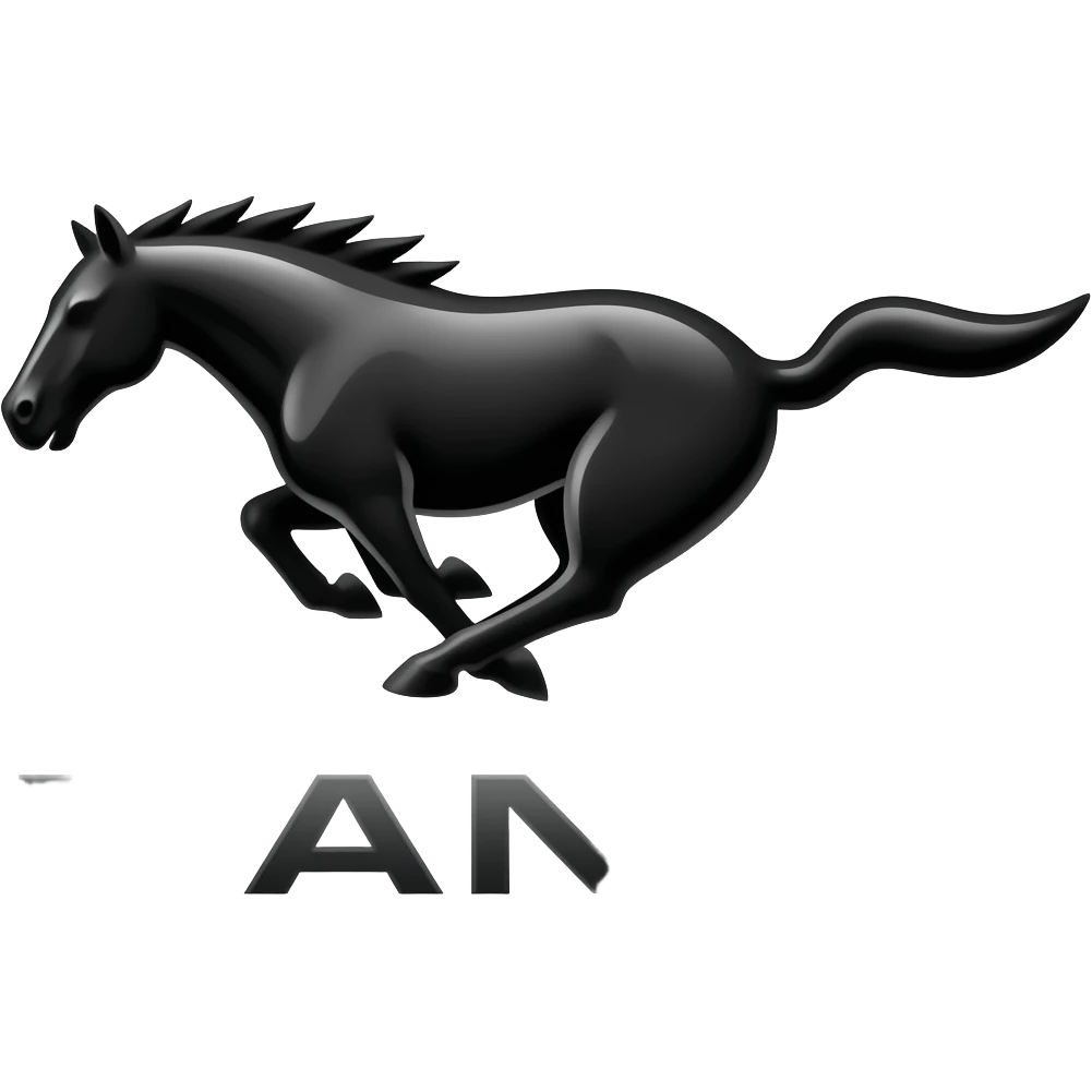 Logo mustang en noir juste le cheval emoji