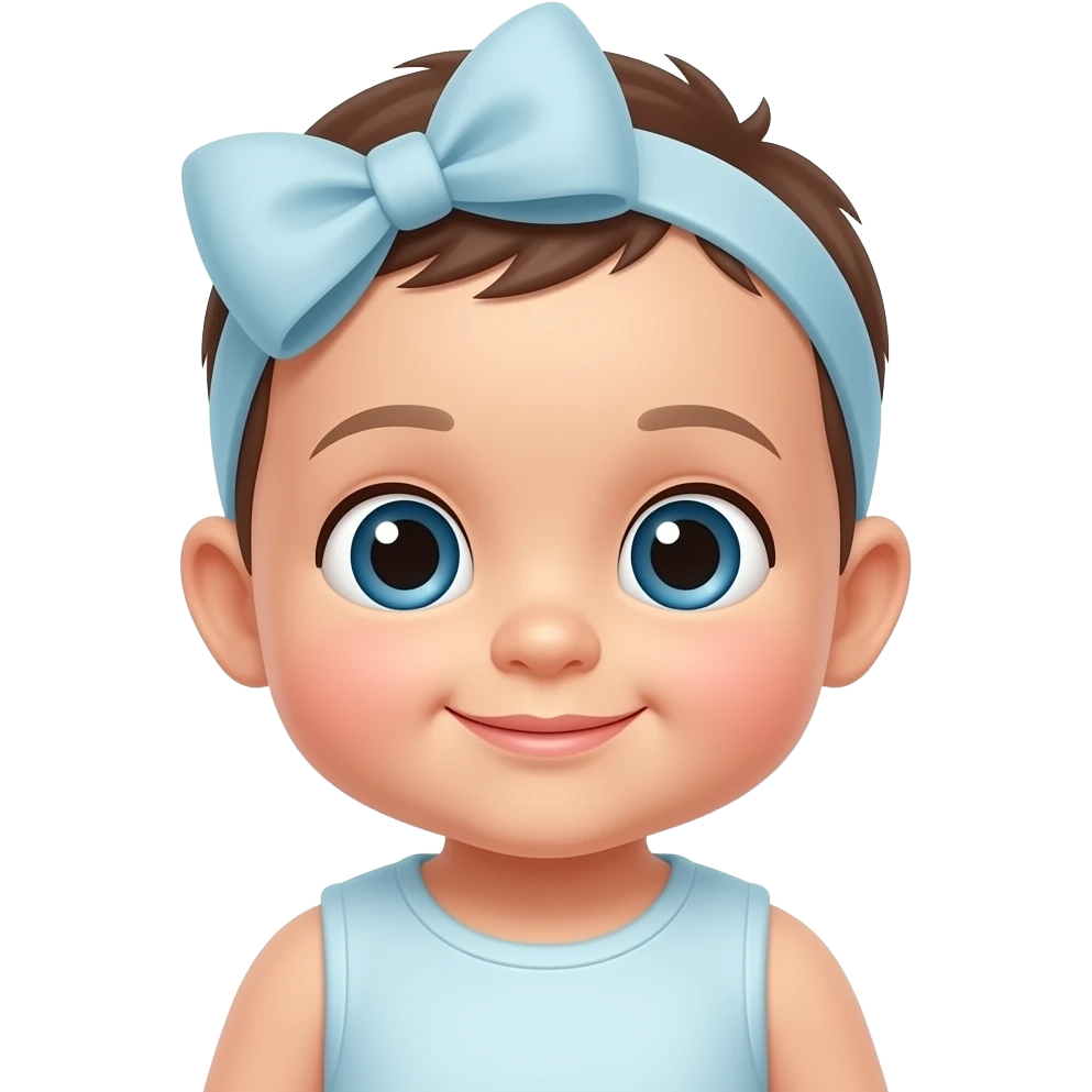 Bebé con lazo emoji