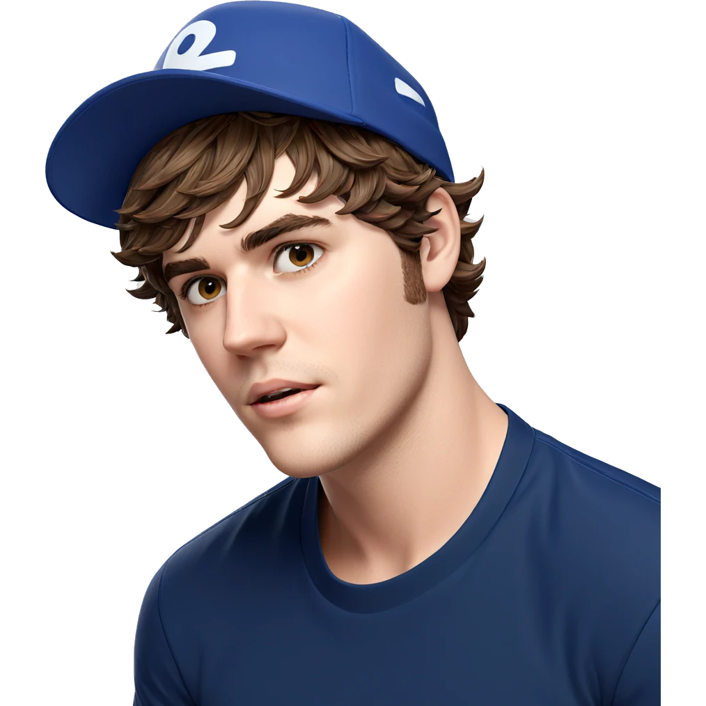 boy with brown hair hat emoji
