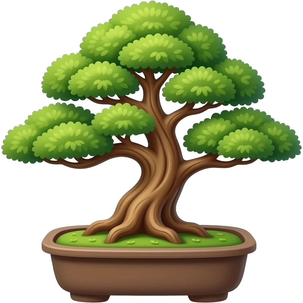 Bonsai em um pote emoji