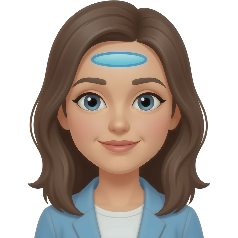 a woman mind reading emoji