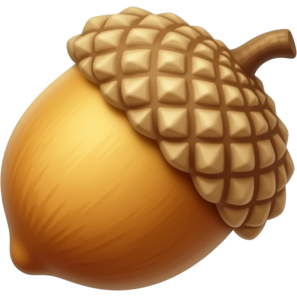 Golden acorn emoji