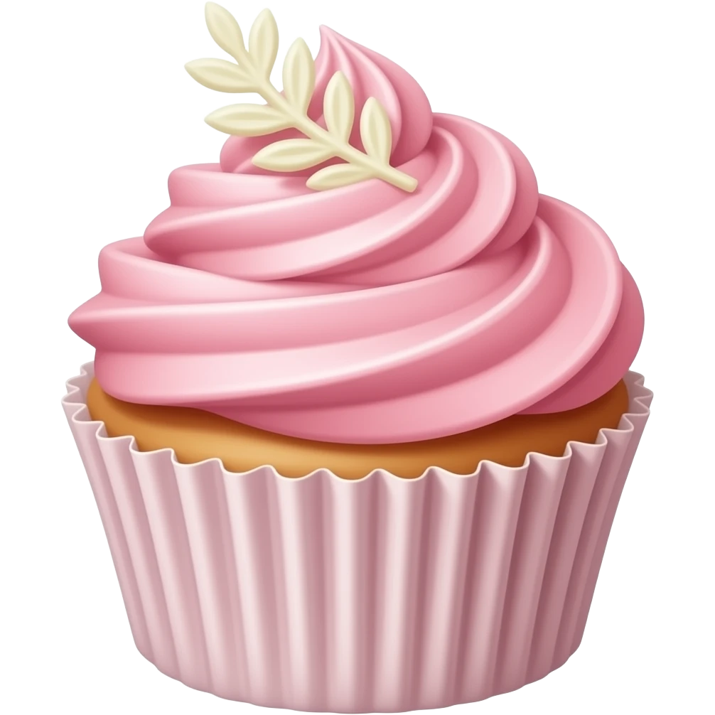 Cupcake with pink icing emoji