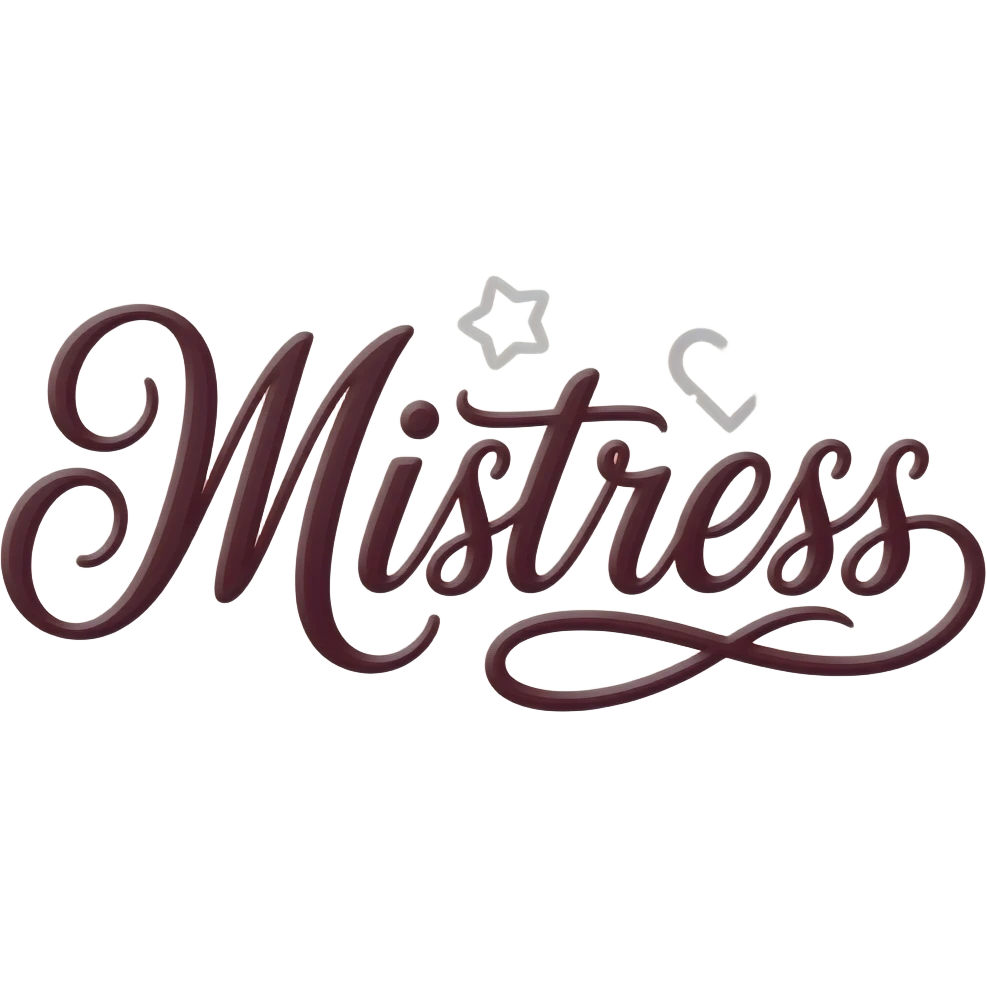 make a naughty sexual and seductive that just says the word "Master/Mistress" emoji