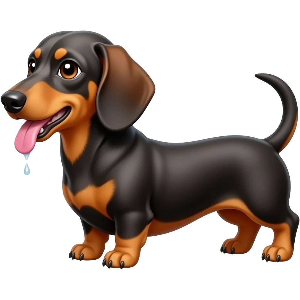 dachshund drooling emoji