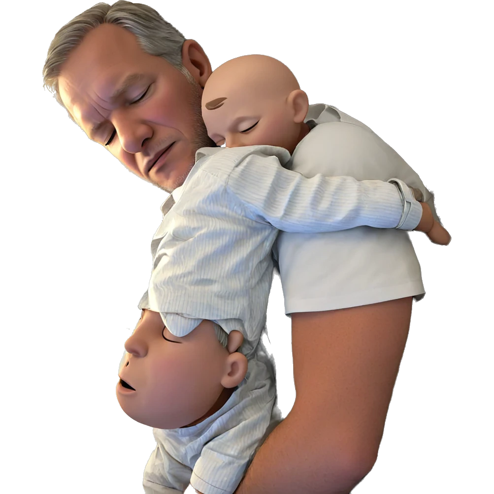 sleeping boys with old man emoji