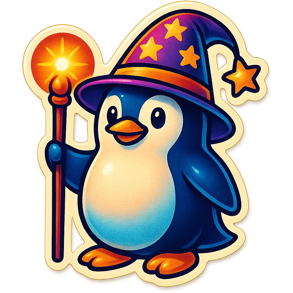 Penguin Wizard emoji