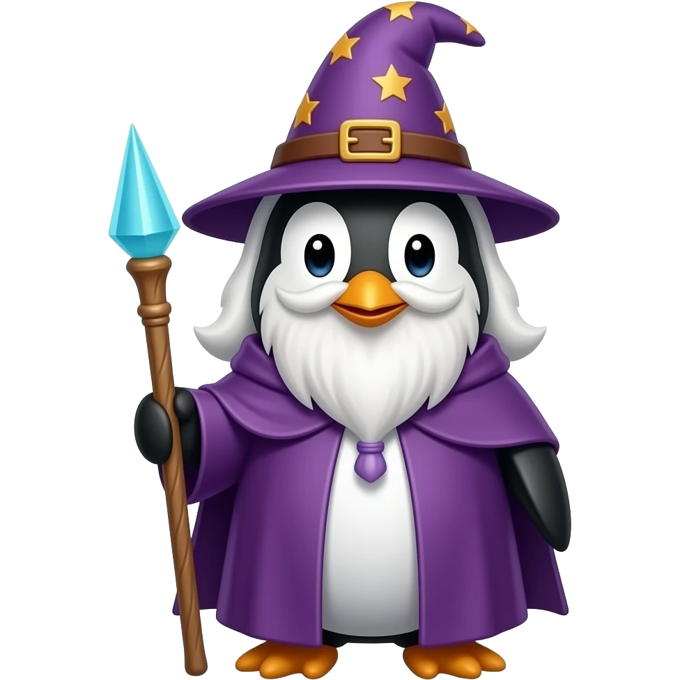 Penguin Wizard emoji