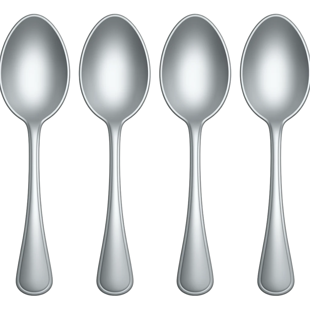 4 silver spoons emoji