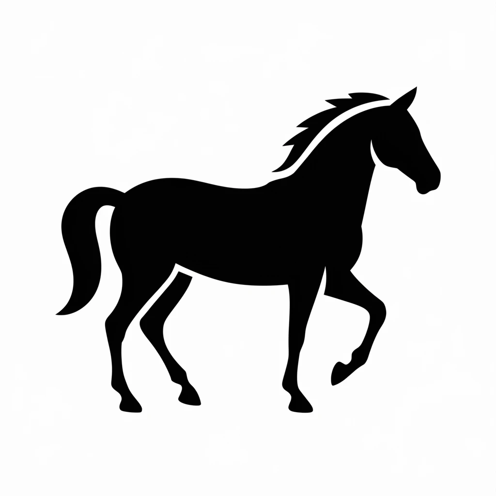Horse icon black silhouette emoji