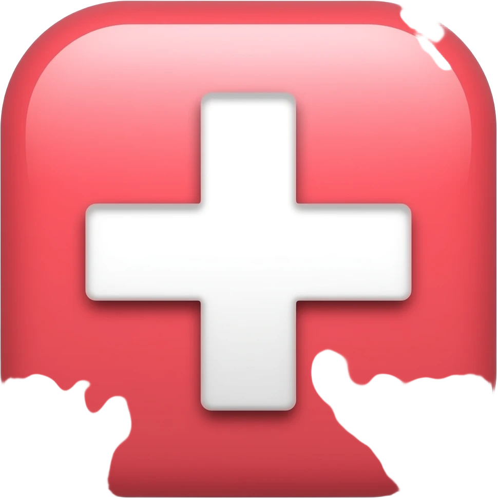 A modified, better looking neon red, white version of the plus emoji (➕) emoji