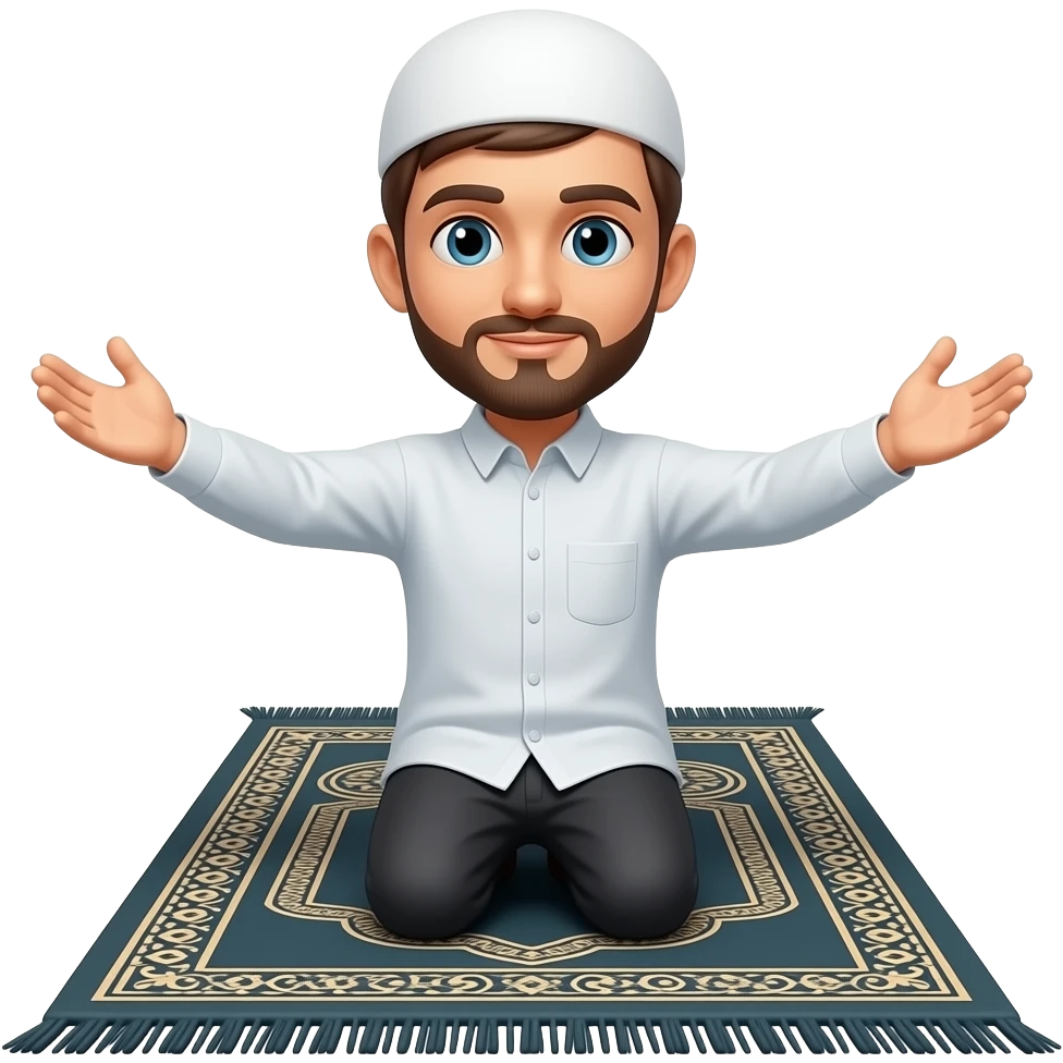 Seccade üzerinde dua eden insan elleri açık olsun emoji