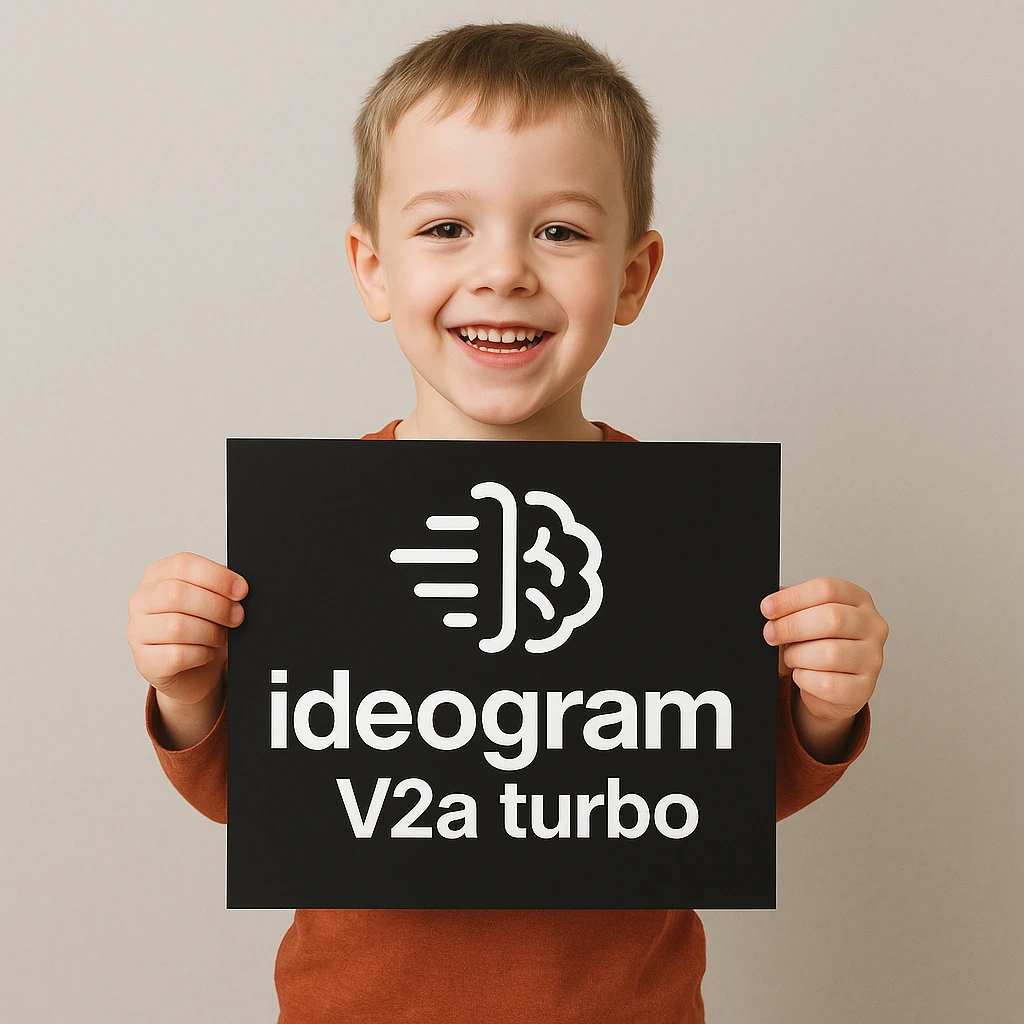 make image of a child holding a poster of this image emoji