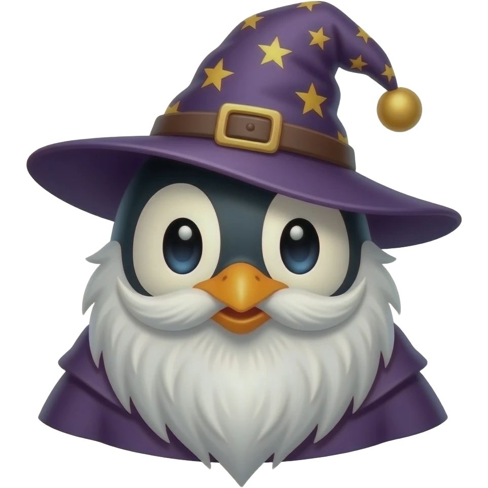 Penguin Wizard emoji