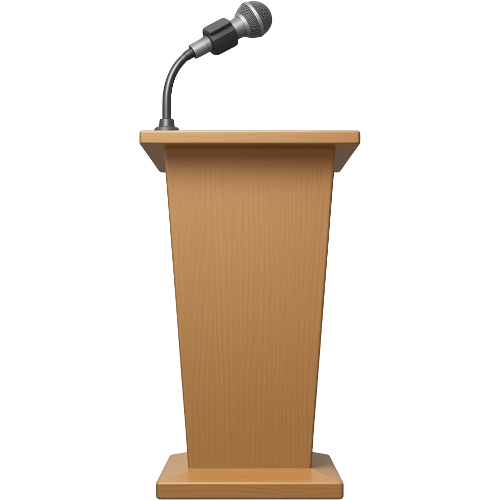 Tall Podium with only one mic png emoji