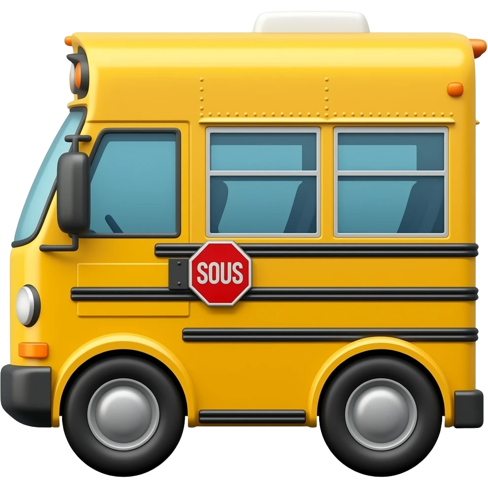 School bus side angle emoji