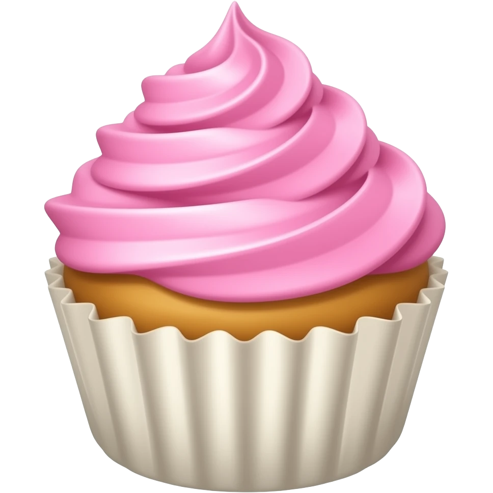 Cupcake with pink icing emoji