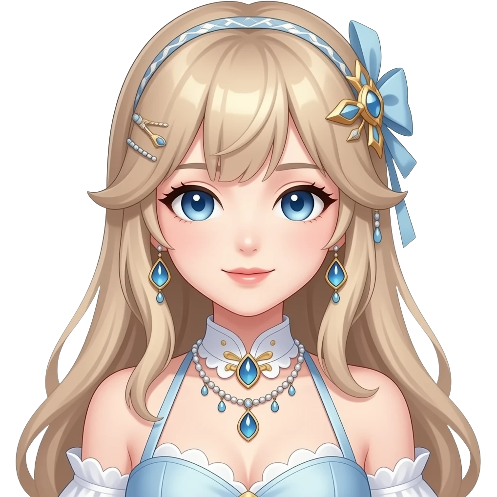 Pretty beautiful animesque style anime gorgeous aesthetic lady with many details and accessories emoji