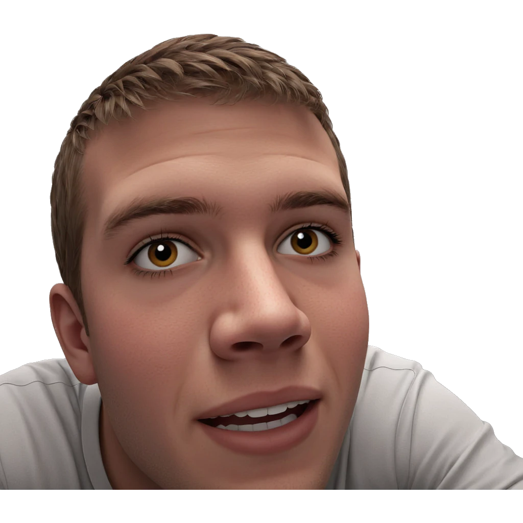 realistic portrait of young male emoji