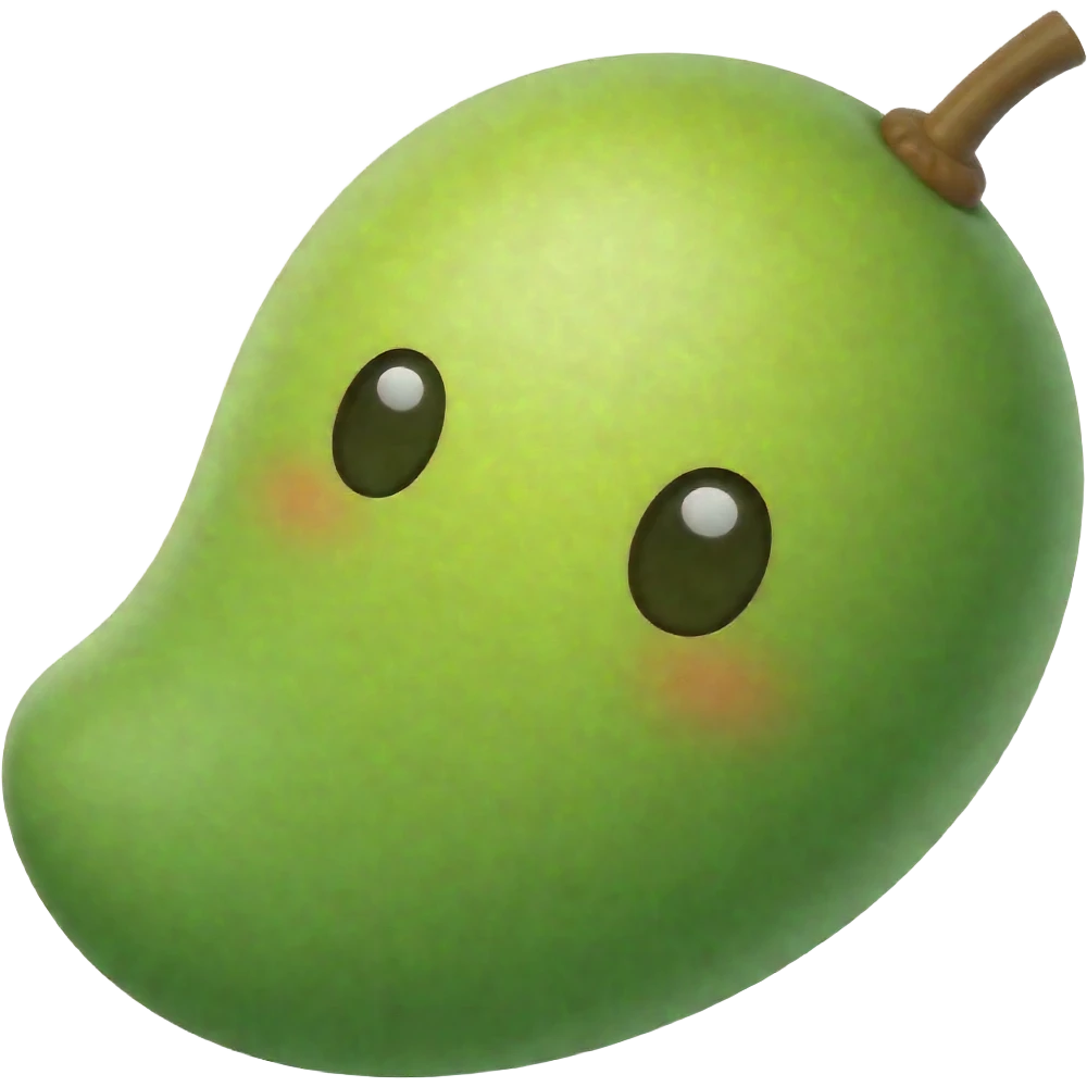 Kawaii green mangi emoji