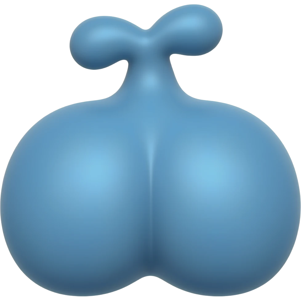 blue butt 3d emoji emoji
