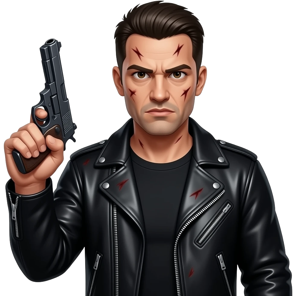 Malandro con pistola emoji