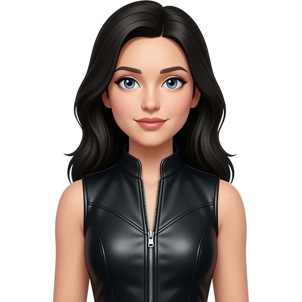 Women black hair Bolero straightjacket emoji