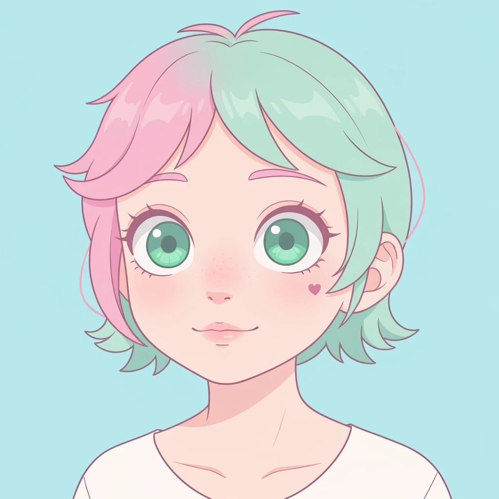 pastel horror profile picture, cute, expressive, minimal, variation 4 emoji