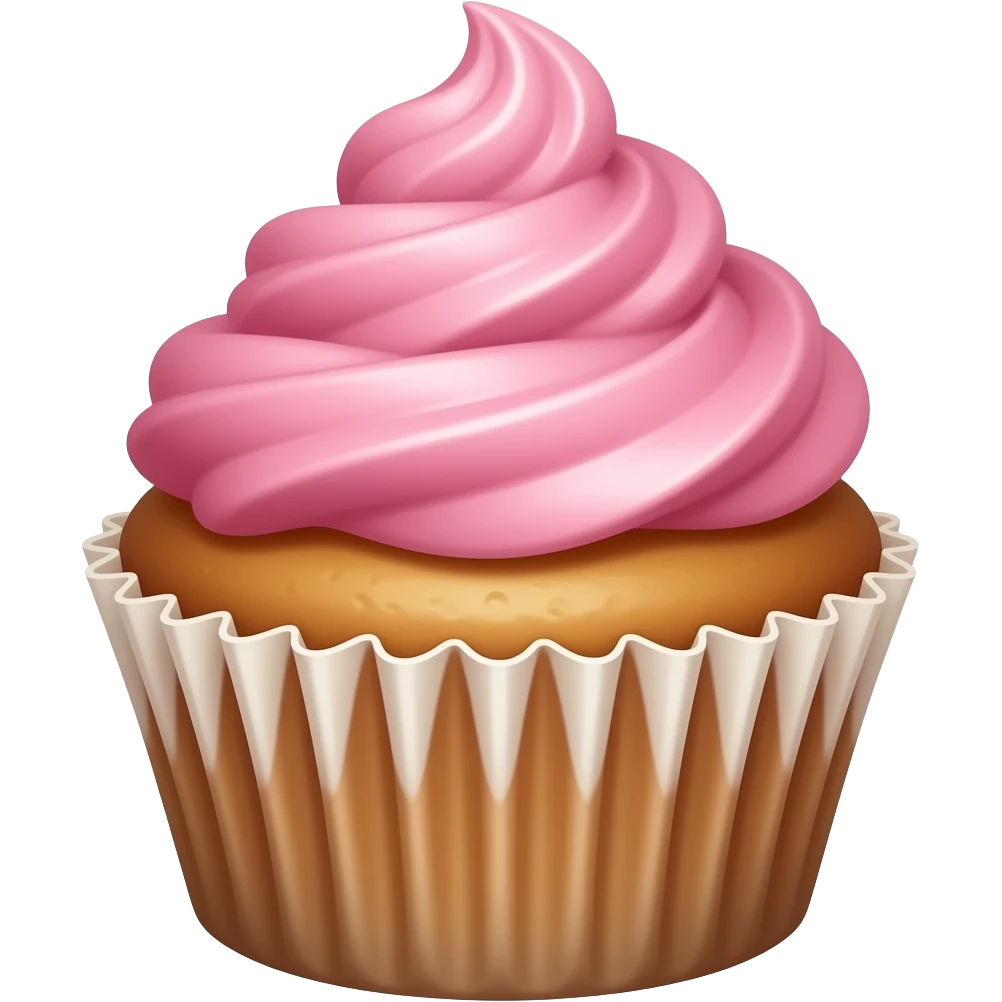 Cupcake with pink icing emoji