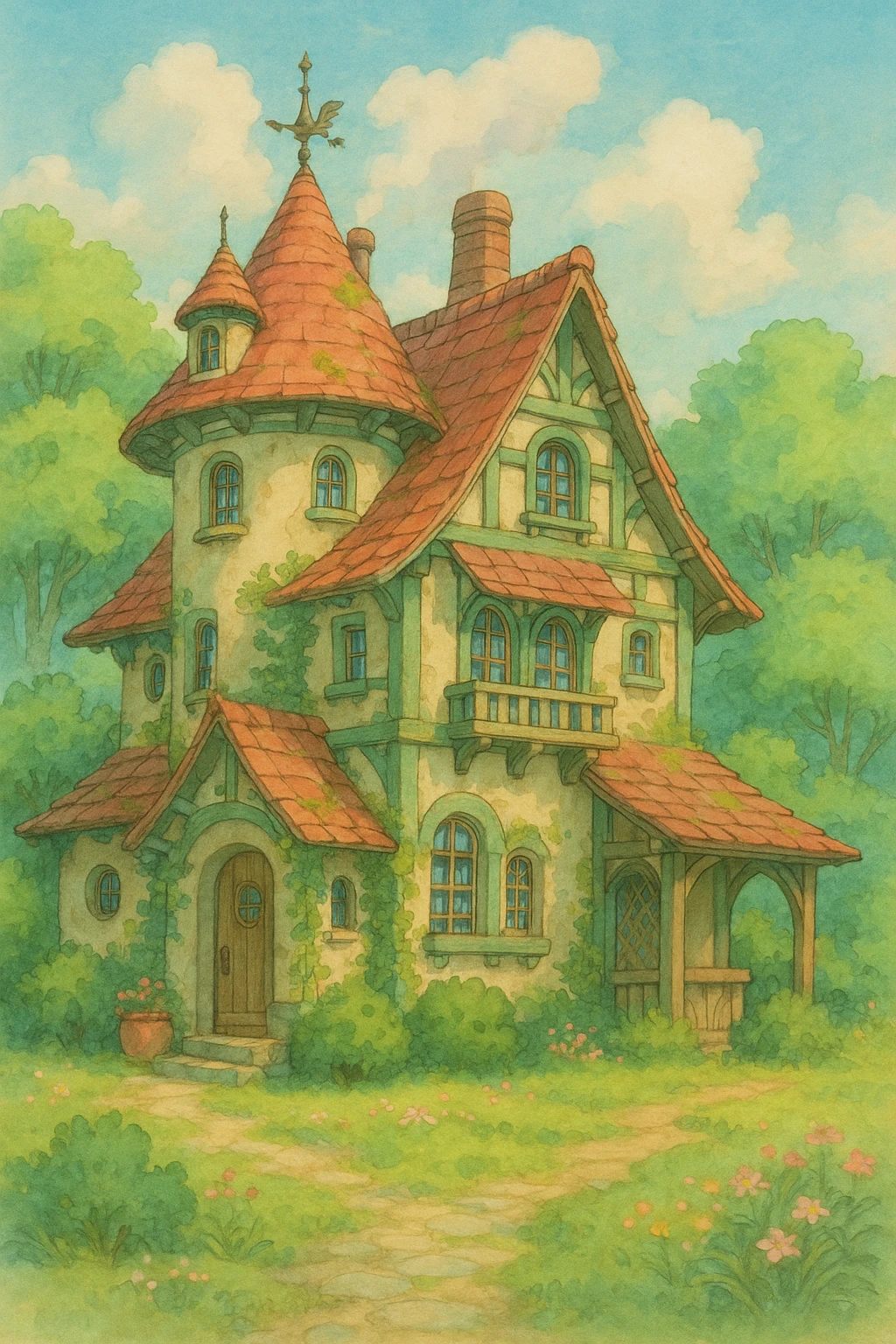 house ghibli animation style emoji