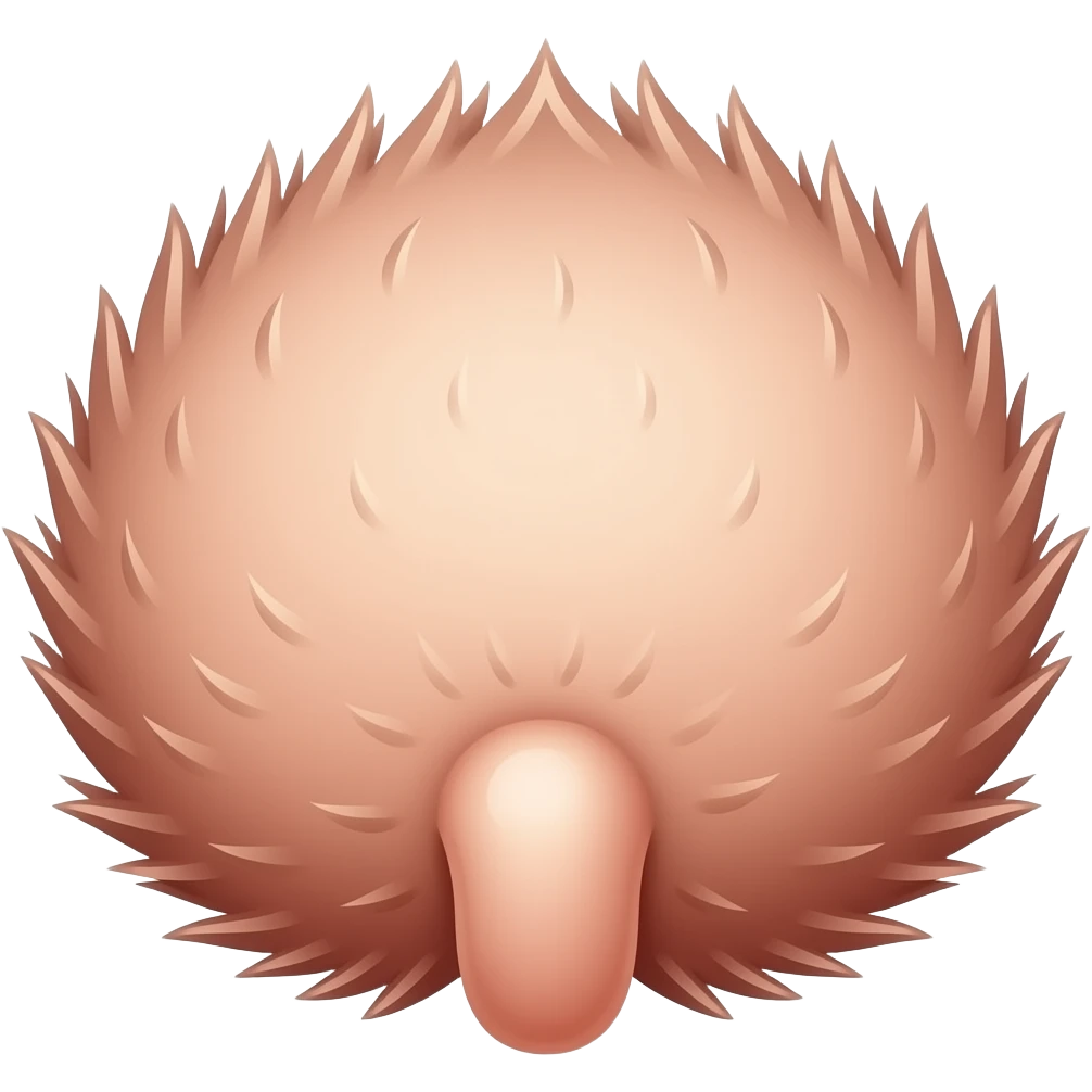 Hairy penis emoji