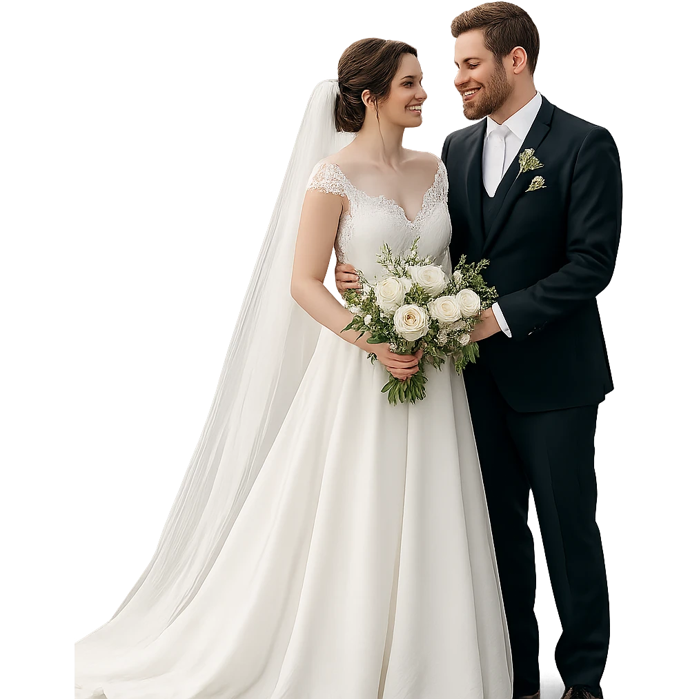 A wedding couple emoji